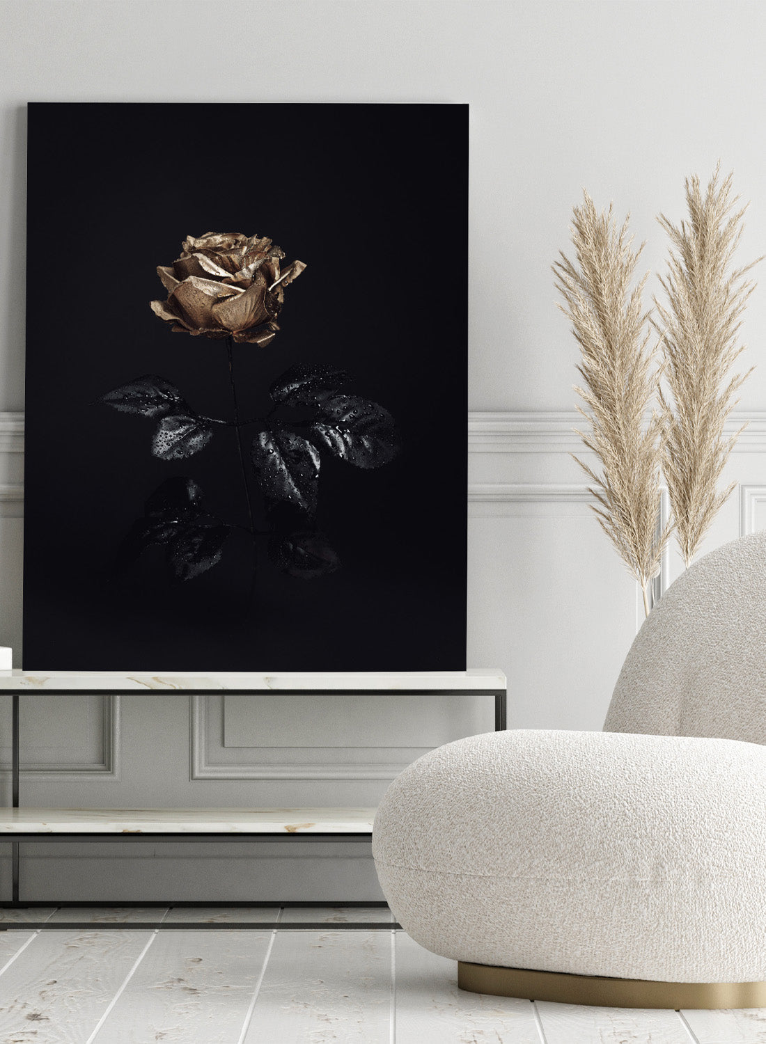 GOLD ROSE CANVAS