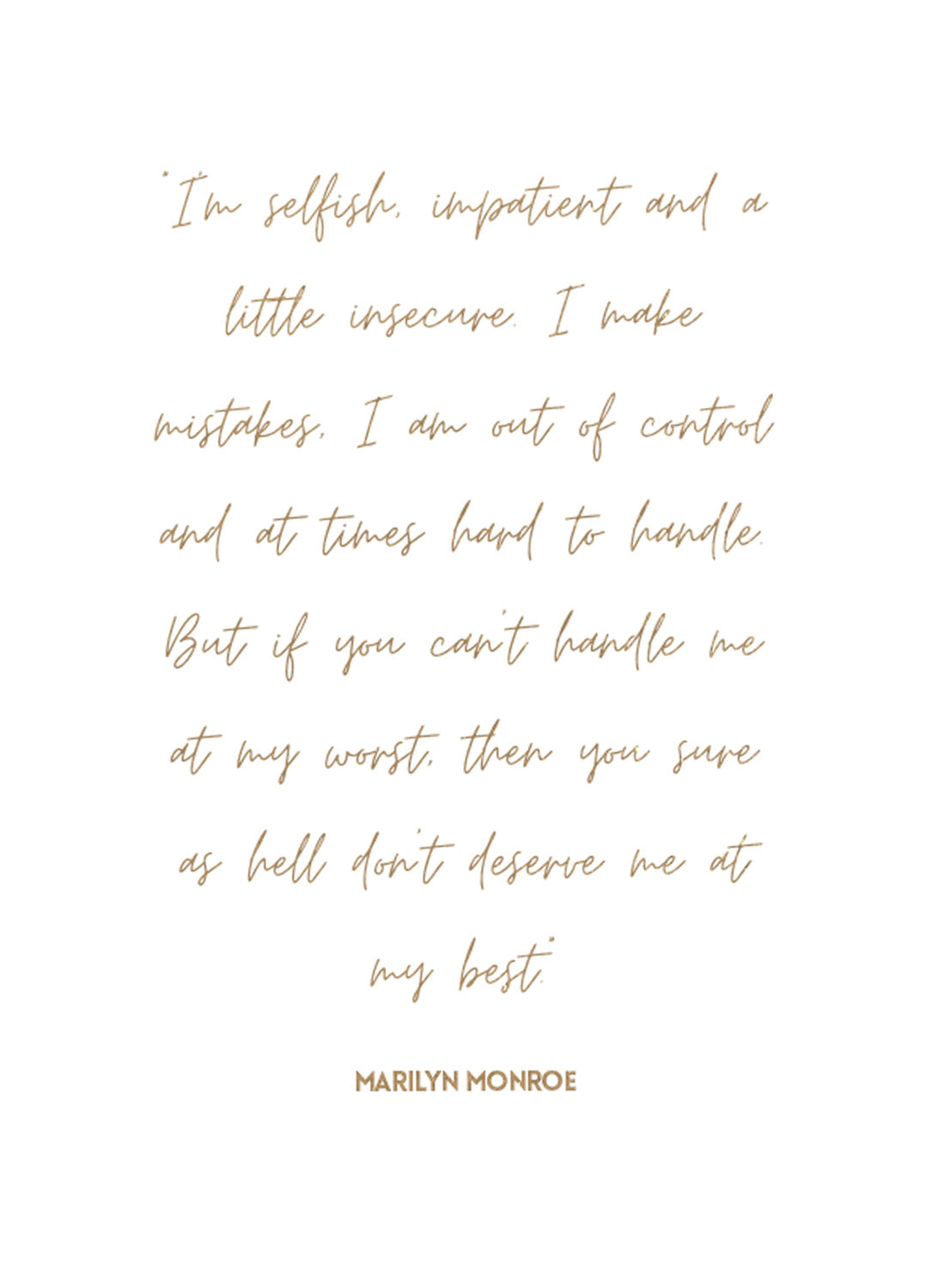 MARILYN GOLD QUOTE